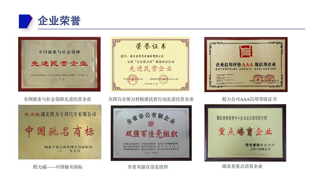 程力企業(yè)榮譽(yù)證書
